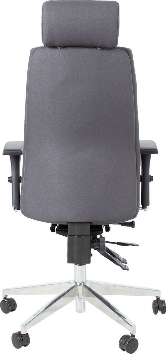 Office Chair Llanidloes | size: Width: 60cm, Height: 114-123cm, Depth: 70cm | color: Gray | image: 4 | variant: 1001237