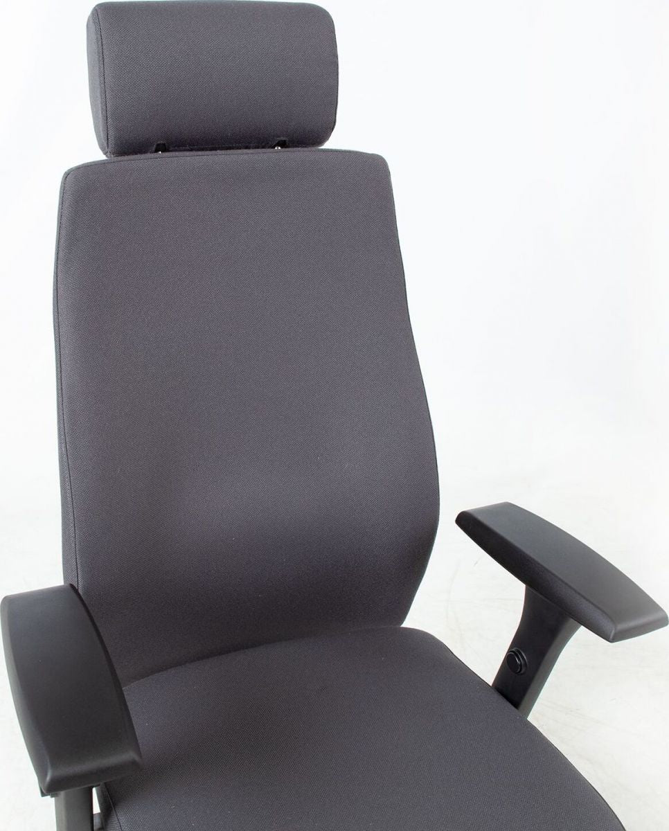 Office Chair Llanidloes | size: Width: 60cm, Height: 114-123cm, Depth: 70cm | color: Gray | image: 6 | variant: 1001237