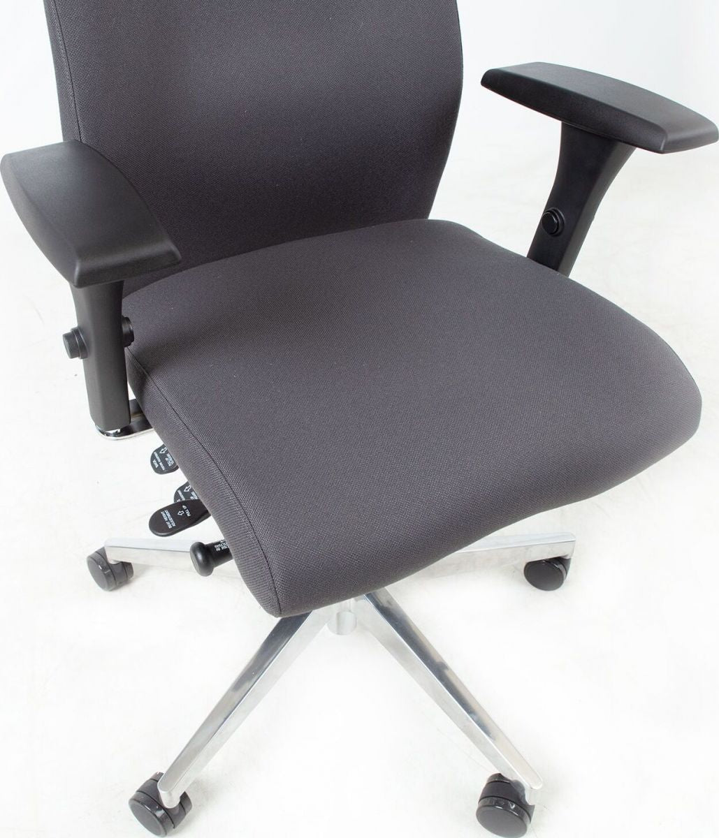 Office Chair Llanidloes | size: Width: 60cm, Height: 114-123cm, Depth: 70cm | color: Gray | image: 7 | variant: 1001237