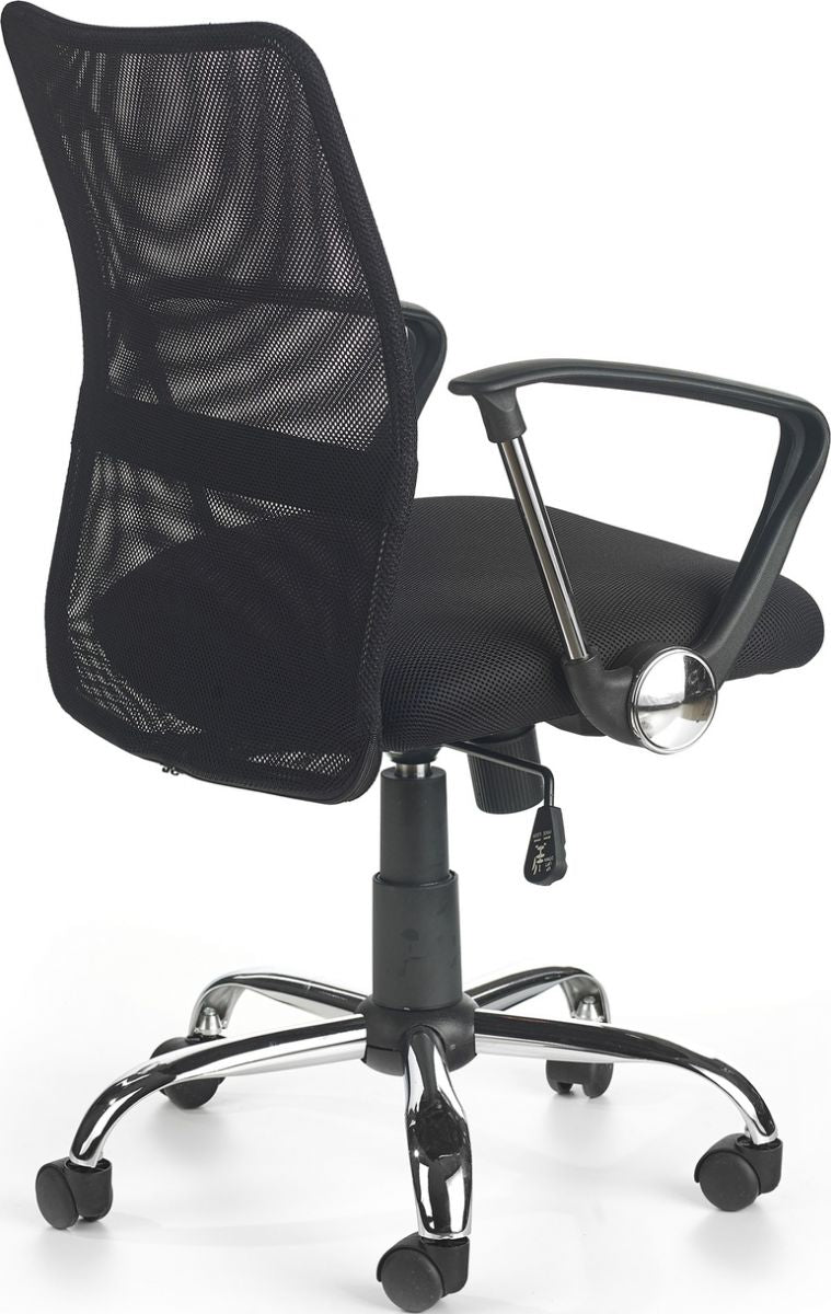 Office Chair Lucca | size: Width: 56cm, Height: 102cm, Depth: 58cm | color: Black | image: 2 | variant: 1002970