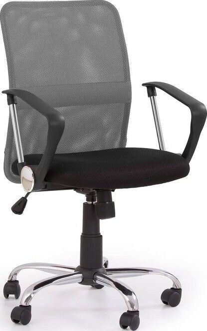 Office Chair Lucca | size: Width: 56cm, Height: 102cm, Depth: 58cm | color: Gray | image: 1 | variant: 1002971