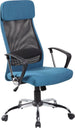 Office Chair Machynlleth | size: Width: 62cm, Height: 126cm, Depth: 63cm | color: Blue | image: 1 | variant: 1001153