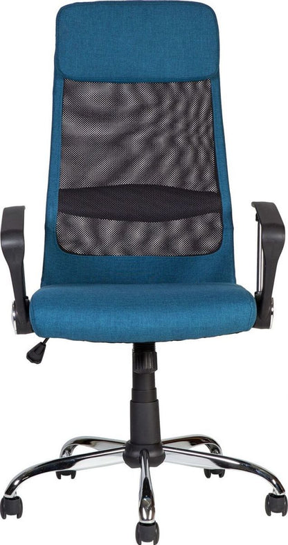 Office Chair Machynlleth | size: Width: 62cm, Height: 126cm, Depth: 63cm | color: Blue | image: 2 | variant: 1001153