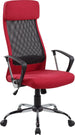 Office Chair Machynlleth | size: Width: 62cm, Height: 126cm, Depth: 63cm | color: Red | image: 1 | variant: 1001152
