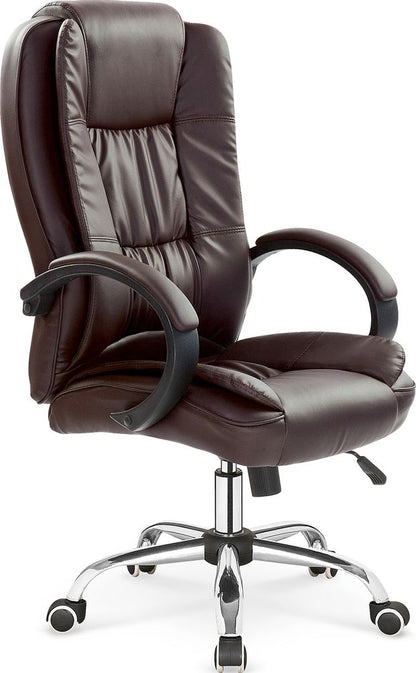 Office Chair Mantua | size: Width: 64cm, Height: 118cm, Depth: 75cm | color: Brown | image: 1 | variant: 1002939