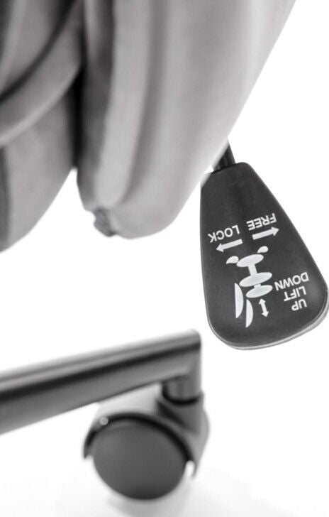 Office Chair Massa | size: Width: 65cm, Height: 100cm, Depth: 63cm | color: Gray | image: 7 | variant: 1002973