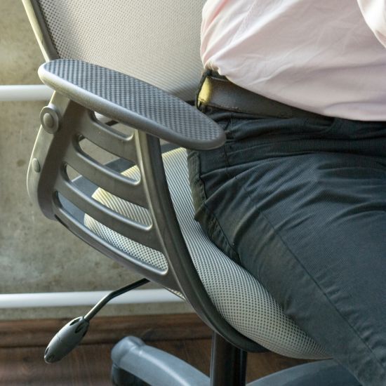 Office Chair Merano | size: Width: 64.5cm, Height: 96-103cm, Depth: 49cm | color: Gray | image: 2 | variant: 1005281