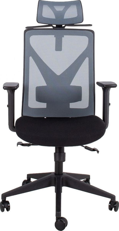 Office Chair Mike | size: Width: 64cm, Height: 110-120cm, Depth: 65cm | color: Gray | image: 2 | variant: 1005286
