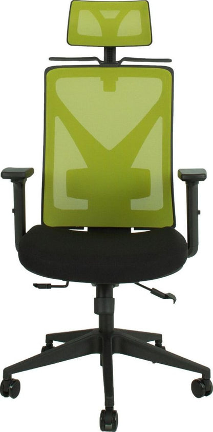 Office Chair Mike | size: Width: 64cm, Height: 110-120cm, Depth: 65cm | color: Green | image: 4 | variant: 1005285