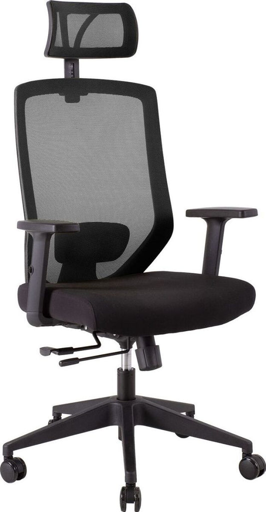Office Chair Mold | size: Width: 64cm, Height: 115-125cm, Depth: 64cm | color: Black | image: 1 | variant: 1001184