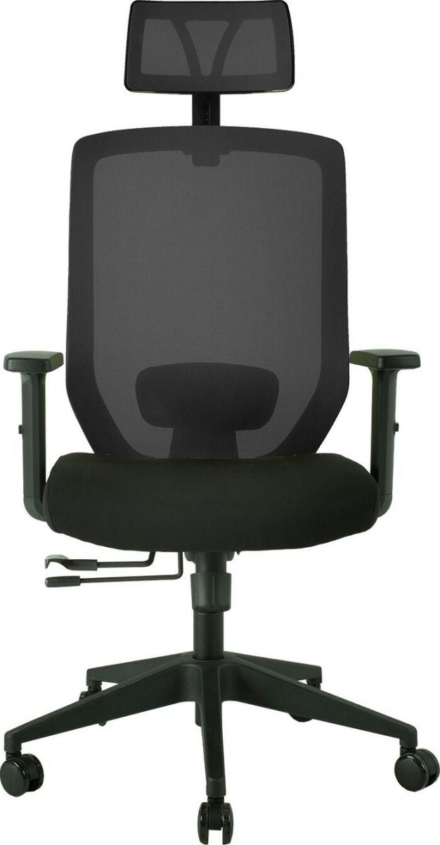 Office Chair Mold | size: Width: 64cm, Height: 115-125cm, Depth: 64cm | color: Black | image: 2 | variant: 1001184