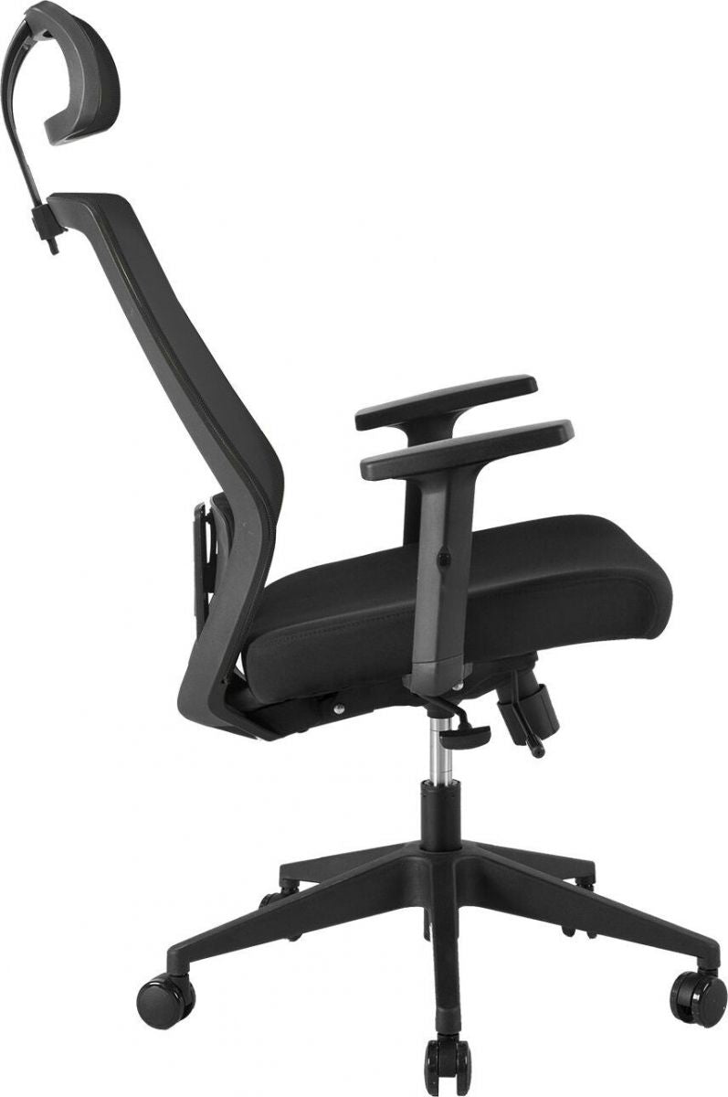 Office Chair Mold | size: Width: 64cm, Height: 115-125cm, Depth: 64cm | color: Black | image: 4 | variant: 1001184