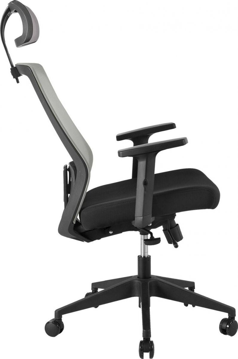 Office Chair Mold | size: Width: 64cm, Height: 115-125cm, Depth: 64cm | color: Gray | image: 4 | variant: 1001186