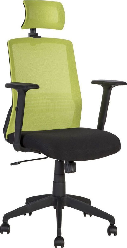 Office Chair New Quay | size: Width: 62cm, Height: 107-114.5cm, Depth: 53cm | color: Green | image: 1 | variant: 1001133