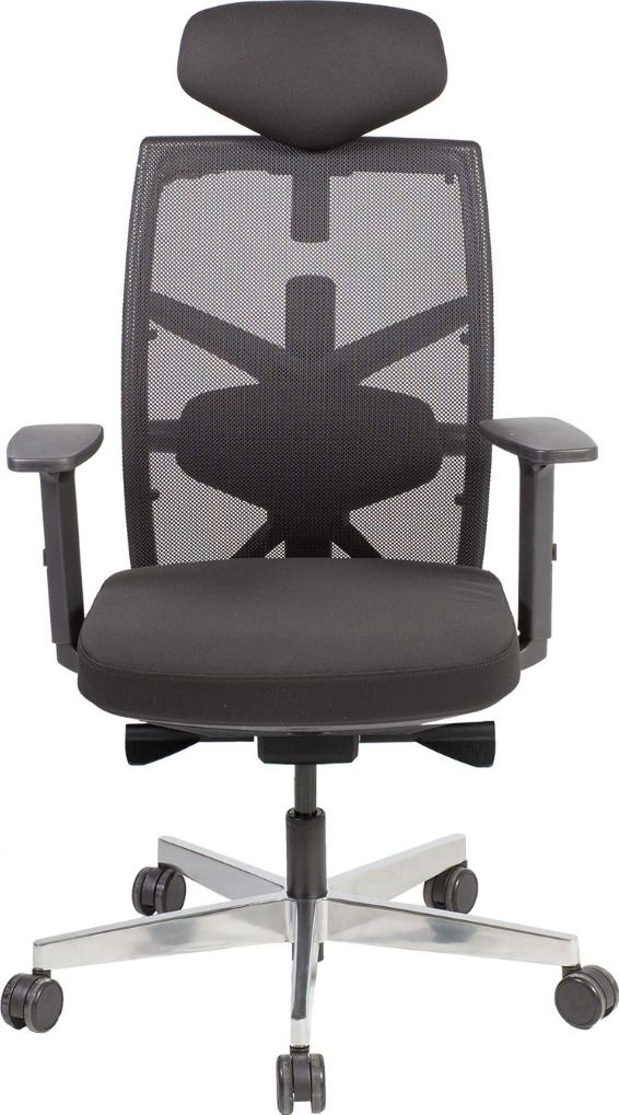 Office Chair Pembroke | size: Width: 70cm, Height: 111-128cm, Depth: 49cm | color: Black | image: 2 | variant: 1001257