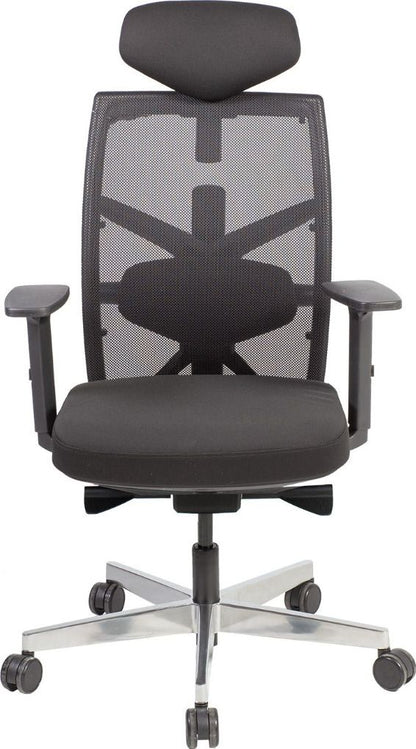 Office Chair Pembroke | size: Width: 70cm, Height: 111-128cm, Depth: 49cm | color: Black | image: 2 | variant: 1001257