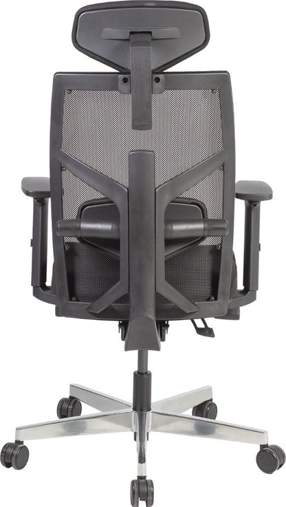 Office Chair Pembroke | size: Width: 70cm, Height: 111-128cm, Depth: 49cm | color: Black | image: 4 | variant: 1001257