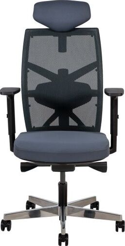 Office Chair Pembroke | size: Width: 70cm, Height: 111-128cm, Depth: 49cm | color: Blue | image: 3 | variant: 1001256