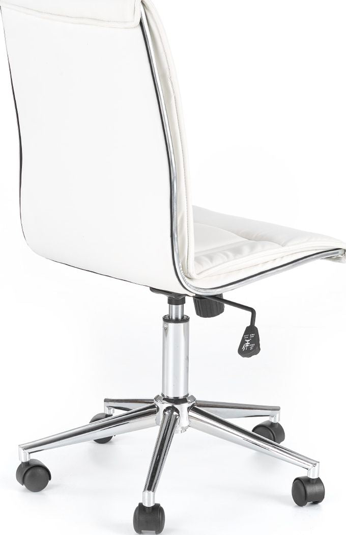 Office Chair Porto | size: Width: 44cm, Height: 107cm, Depth: 46cm | color: White | image: 2 | variant: 1011542