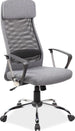 Office Chair Q-345 | size: Width: 62cm, Height: 118-128cm, Depth: 49cm | color: Gray | image: 1 | variant: 1005431