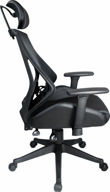 Office Chair Q-406 | size: Width: 67cm, Height: 117-127cm, Depth: 52cm | color: Black | image: 3 | variant: 1011512