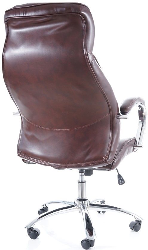 Office Chair Q-557 | size: Width: 64cm, Height: 118-126cm, Depth: 55cm | color: Brown | image: 3 | variant: 1011510