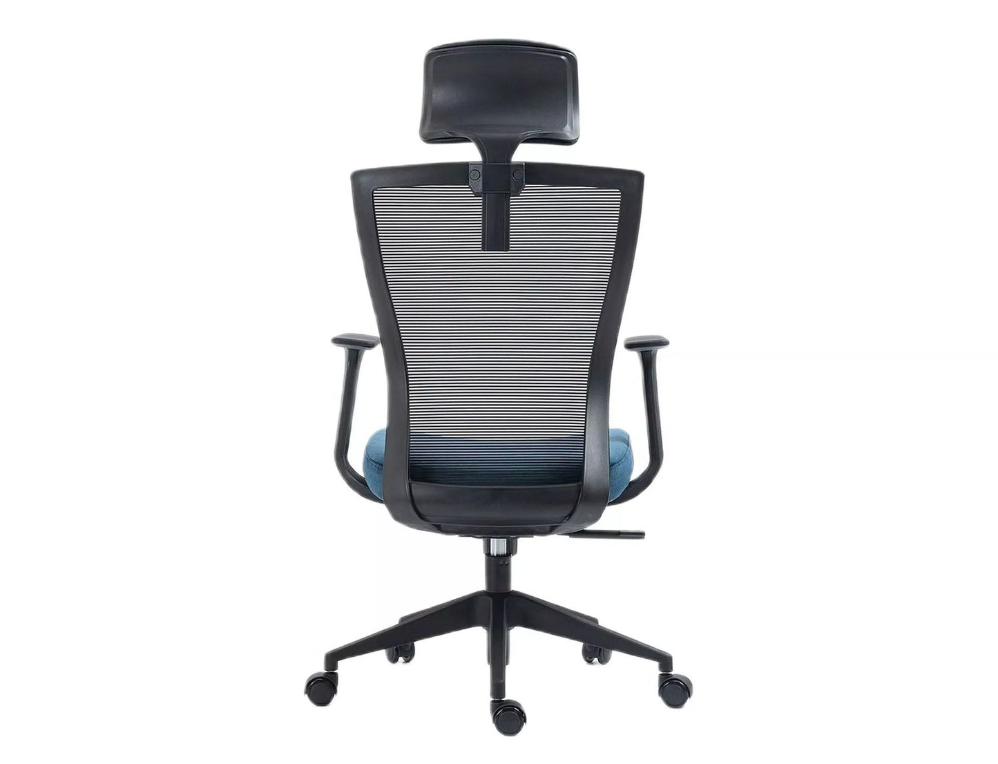 Office Chair Q328H | size: Width: 59cm, Height: 109cm, Depth: 48cm | color: Black/Blue | image: 2 | variant: 1005453