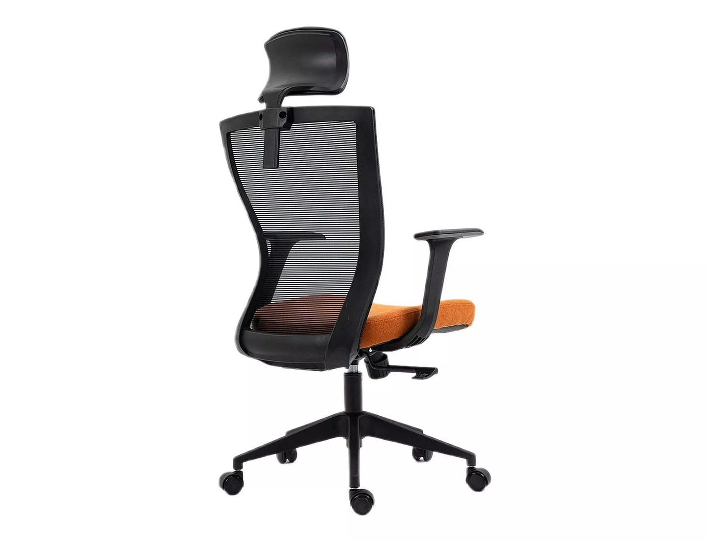 Office Chair Q328H | size: Width: 59cm, Height: 109cm, Depth: 48cm | color: Black/Orange | image: 1 | variant: 1005454
