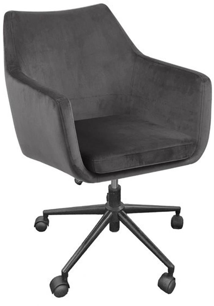 Office Chair Rhyl | size: Width: 58cm, Height: 91cm, Depth: 58cm | color: Gray | image: 1 | variant: 1001207