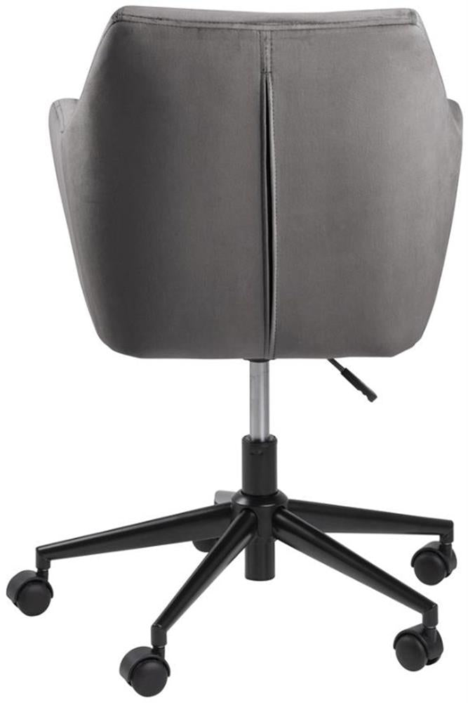 Office Chair Rhyl | size: Width: 58cm, Height: 91cm, Depth: 58cm | color: Gray | image: 2 | variant: 1001207