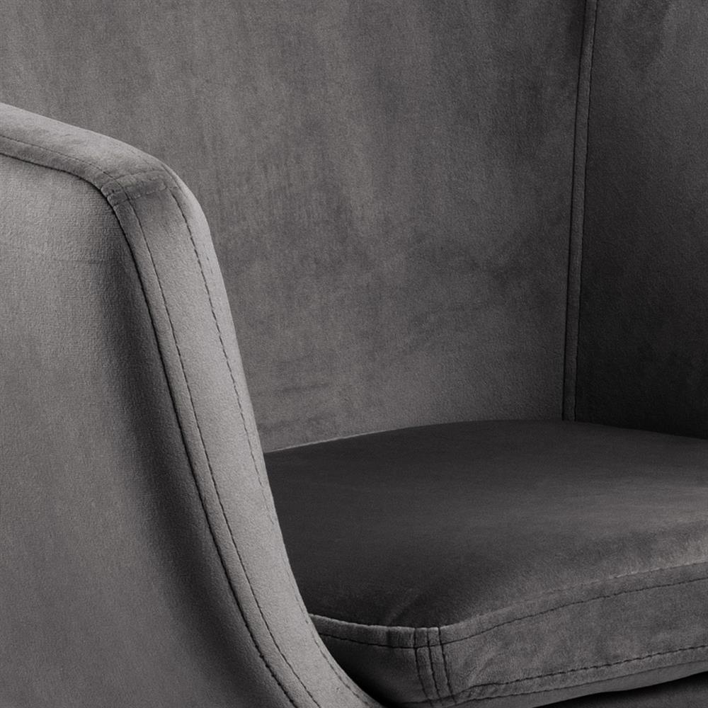 Office Chair Rhyl | size: Width: 58cm, Height: 91cm, Depth: 58cm | color: Gray | image: 4 | variant: 1001207