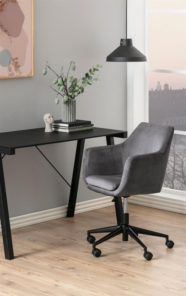 Office Chair Rhyl | size: Width: 58cm, Height: 91cm, Depth: 58cm | color: Gray | image: 6 | variant: 1001207