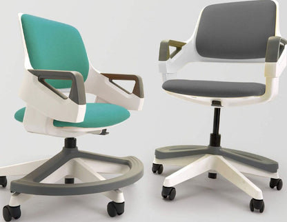 Office Chair Rookee | size: Width: 64cm, Height: 76-93cm, Depth: 64cm | color: Gray | image: 5 | variant: 1005310