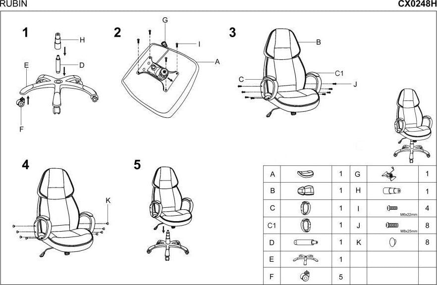 Office Chair Rubin | size: Width: 65cm, Height: 122cm, Depth: 70cm | color: Black | image: 4 | variant: 1011564