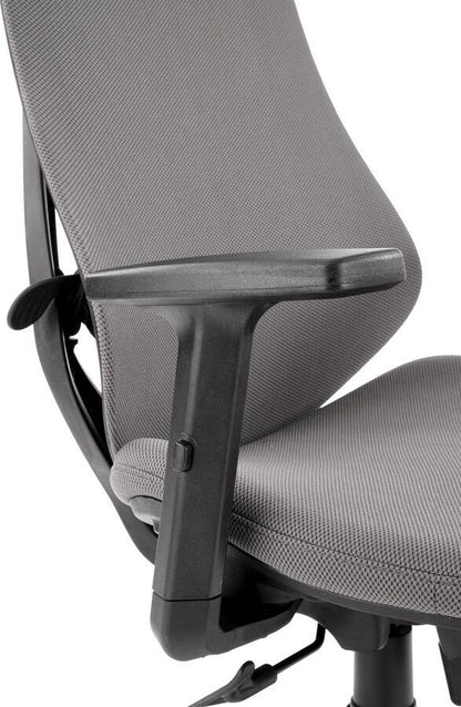 Office Chair Rubio | size: Width: 66cm, Height: 109cm, Depth: 69cm | color: Gray | image: 2 | variant: 1012372