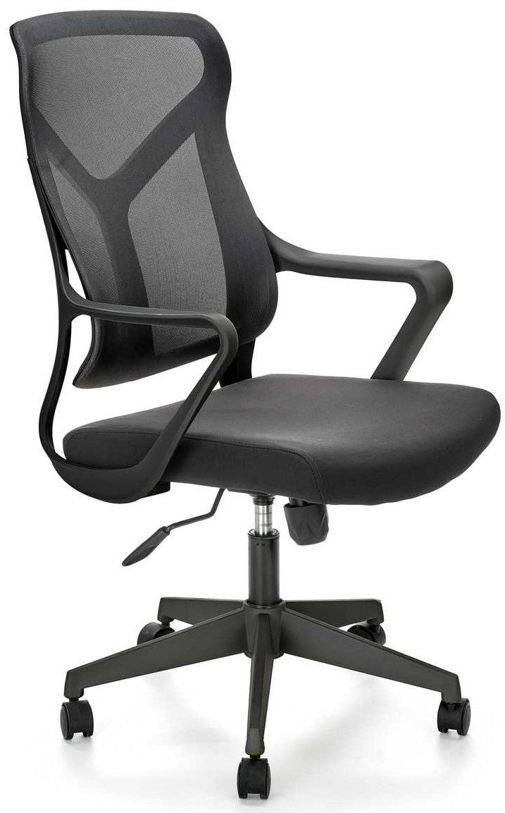 Office Chair Santo | size: Width: 61cm, Height: 114cm, Depth: 67cm | color: Black | image: 1 | variant: 1005161