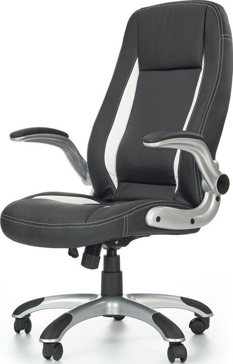 Office Chair Saturn | size: Width: 67cm, Height: 120cm, Depth: 65cm | color: Black | image: 2 | variant: 1005159