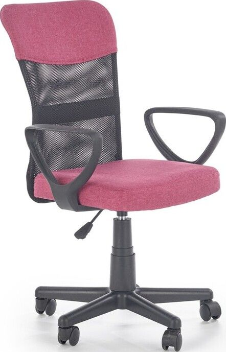 Office Chair Siena | size: Width: 52cm, Height: 91cm, Depth: 59cm | color: Pink | image: 1 | variant: 1002958