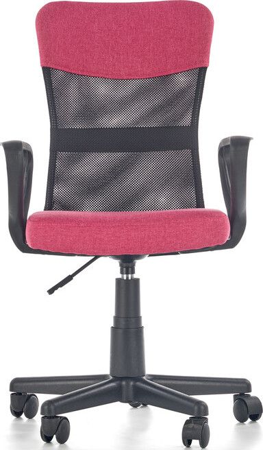Office Chair Siena | size: Width: 52cm, Height: 91cm, Depth: 59cm | color: Pink | image: 4 | variant: 1002958