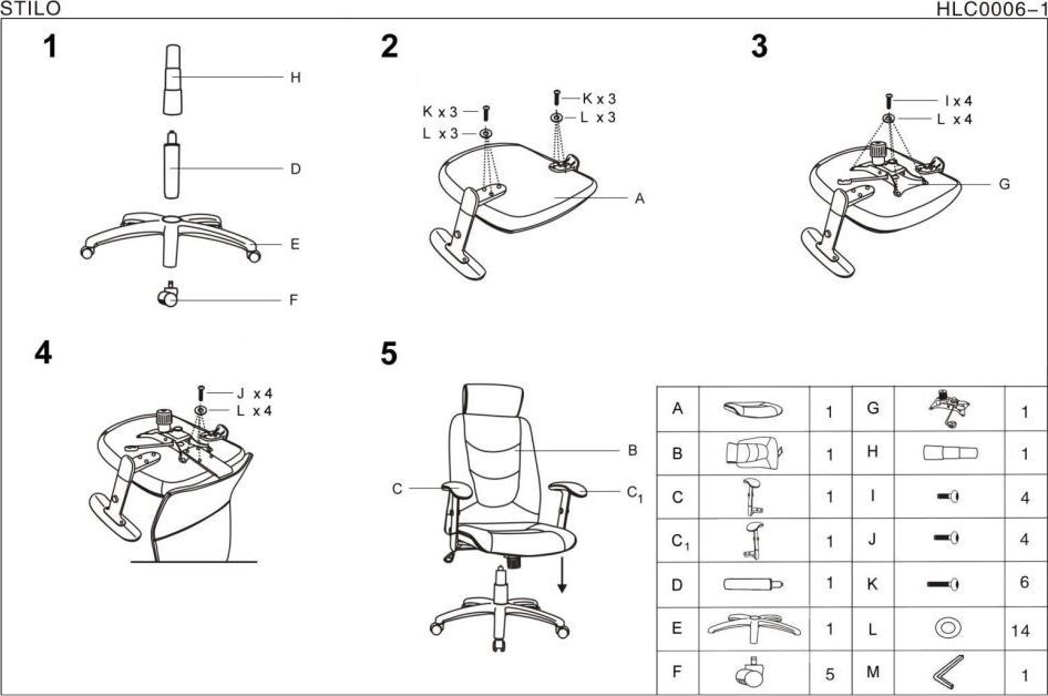 Office Chair Stilo 2 | size: Width: 66cm, Height: 125cm, Depth: 49cm | color: Gray | image: 2 | variant: 1011557