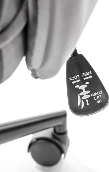 Office Chair Tulip | size: Width: 65cm, Height: 100cm, Depth: 63cm | color: Gray | image: 7 | variant: 1005185