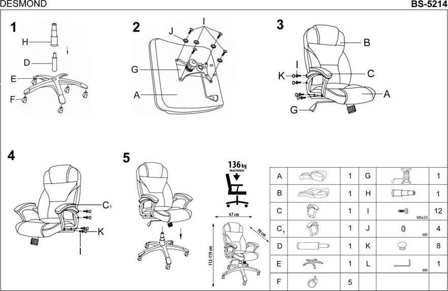 Office Chair Udine | size: Width: 70cm, Height: 119cm, Depth: 67cm | color: Beige | image: 8 | variant: 1002870
