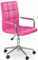 Office Chair Varese | size: Width: 53cm, Height: 110cm, Depth: 60cm | color: Pink | image: 1 | variant: 1002905