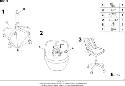Office Chair Venaria | size: Width: 51cm, Height: 91cm, Depth: 54cm | color: Green | image: 9 | variant: 1002943