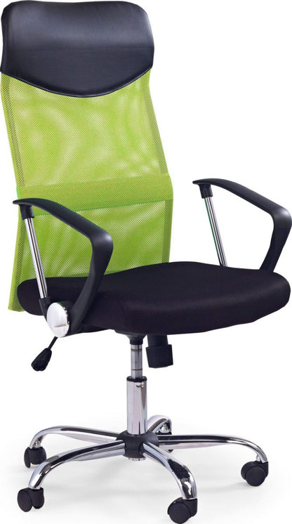 Office Chair Vire | size: Width: 61cm, Height: 120cm, Depth: 63cm | color: Black/Green | image: 1 | variant: 1005194