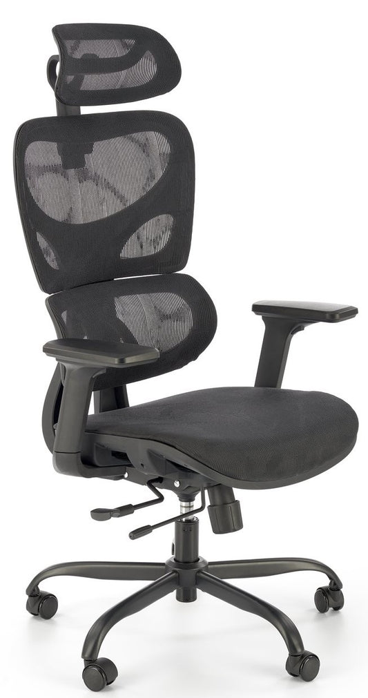 Office Chair West Abercynon | size: Width: 71cm, Height: 114cm, Depth: 75cm | color: Black | image: 1 | variant: 1007431