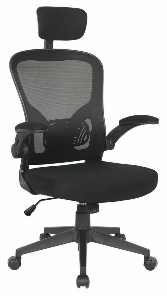 Office Chair West Cancun | size: Width: 66cm, Height: 126cm, Depth: 50cm | color: Black | image: 0 | variant: 1007940