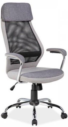 Office Chair West Dijon | size: Width: 65cm, Height: 117-127cm, Depth: 50cm | color: Gray | image: 1 | variant: 1007728