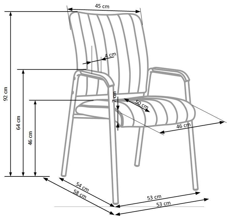 Office Chair West Klaipeda | size: Width: 53cm, Height: 92cm, Depth: 58cm | color: Black | image: 5 | variant: 1007574