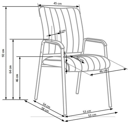 Office Chair West Klaipeda | size: Width: 53cm, Height: 92cm, Depth: 58cm | color: Black | image: 5 | variant: 1007574
